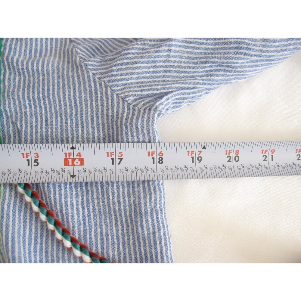 Paper Heart Embroidered Stripe Boho Jacket Festival Pom Pom Tassel Peasant Sz M - Picture 6 of 9